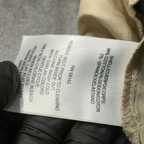 NWT Donna Morgan Shirt Dress with Belt (Sand) Size 0 - Picture 8 of 8